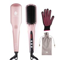 2-in-1 Ionic Enhanced Hair Straightener Brush YF