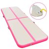 Inflatable Gymnastics Mat with Pump 236.2"x39.4"x3.9" PVC Pink