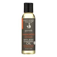 Soothing Touch Bath Body and Massage Oil - Ayurveda - Sandalwood - Rich and Exotic - 4 oz