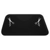 3â€²x 5â€²x 1/2" Beauty Salon Rectangle Anti-fatigue Salon Mat Scissors Pattern Black YF