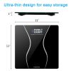 Greater Goods Digital Weight Bathroom Scale, Shine-Through Display, Accurate Glass Scale, Non-Slip & Scratch Resistant, Body Weight (Black) YF