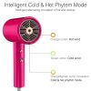 Water Ionic Hair Dryer, RAINBEAN 1800W Travel Hair Dryer with Magnetic Nozzle, 2 Speed and 3 Heat Settings, Low Noise Fast Drying Hair Dryer for Home,