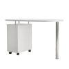 Manicure Nail Table with Drawer White