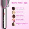 Hair Straightener Brush, MiroPure Infrared Ionic Hair Straightening Brush, 13 Heat Settings with LED Screen & Anti-Scald & Auto-Off, Fast Heating Comb