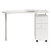 Manicure Nail Table with Drawer White