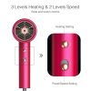 Water Ionic Hair Dryer, RAINBEAN 1800W Travel Hair Dryer with Magnetic Nozzle, 2 Speed and 3 Heat Settings, Low Noise Fast Drying Hair Dryer for Home,