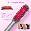 Hair Straightener Brush, MiroPure Infrared Ionic Hair Straightening Brush, 13 Heat Settings with LED Screen & Anti-Scald & Auto-Off, Fast Heating Comb