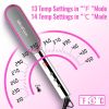 Hair Straightener Brush, MiroPure Infrared Ionic Hair Straightening Brush, 13 Heat Settings with LED Screen & Anti-Scald & Auto-Off, Fast Heating Comb