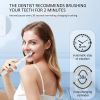 ZJ288-White-MOCEMTRY 3 Cleaning Modes, Waterproof Electric Toothbrush (White)