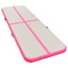 Inflatable Gymnastics Mat with Pump 236.2"x39.4"x3.9" PVC Pink