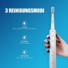 ZJ288-White-MOCEMTRY 3 Cleaning Modes, Waterproof Electric Toothbrush (White)