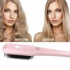 2-in-1 Ionic Enhanced Hair Straightener Brush YF