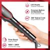 Hair Straightener Comb, MiroPure Hair Straightening Brush, Anion Hair Straightener Brush w/LED, 13 Settings, Far IR & Ionic, Dual Voltage Ceramic Comb