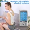 TEC.BEAN EMS TENS Unit Muscle Stimulator with 16 Modes, Rechargeable TENS Machine, 8 Pcs Electrode Pads