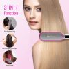 Hair Straightener Brush, MiroPure Infrared Ionic Hair Straightening Brush, 13 Heat Settings with LED Screen & Anti-Scald & Auto-Off, Fast Heating Comb