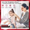 Hair Straightener Comb, MiroPure Hair Straightening Brush, Anion Hair Straightener Brush w/LED, 13 Settings, Far IR & Ionic, Dual Voltage Ceramic Comb