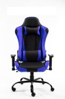 Gaming Chair Office Computer Seating Racing PU Ergonomic Chair Rolling Swivel Adjustable Massage Racer Recliner (Color: Blue-rd)