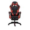 PU gaming chair, swivel recliner with adjustable backrest and seat height, high back gaming chair with footrest, office chair with 360Â° swivel, suita