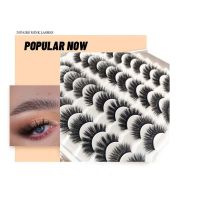 USA 20 Pairs False Eyelashes Soft Natural Extension Black 3D Makeup Lashes Black (Quality: 20Pairs)