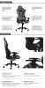 Gaming Chair Office Computer Seating Racing PU Ergonomic Chair Rolling Swivel Adjustable Massage Racer Recliner