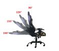 Gaming Chair Office Computer Seating Racing PU Ergonomic Chair Rolling Swivel Adjustable Massage Racer Recliner