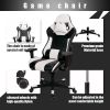 Gaming Chair Office Computer Seating Racing PU Ergonomic Chair Rolling Swivel Adjustable Massage Racer Recliner