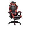 PU gaming chair, swivel recliner with adjustable backrest and seat height, high back gaming chair with footrest, office chair with 360Â° swivel, suita