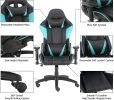 Gaming Chair Office Computer Seating Racing PU Ergonomic Chair Rolling Swivel Adjustable Massage Racer Recliner