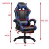PU gaming chair, swivel recliner with adjustable backrest and seat height, high back gaming chair with footrest, office chair with 360Â° swivel, suita