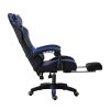 PU gaming chair, swivel recliner with adjustable backrest and seat height, high back gaming chair with footrest, office chair with 360Â° swivel, suita