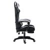 PU gaming chair, swivel recliner with adjustable backrest and seat height, high back gaming chair with footrest, office chair with 360Â° swivel, suita