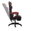PU gaming chair, swivel recliner with adjustable backrest and seat height, high back gaming chair with footrest, office chair with 360Â° swivel, suita