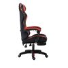 PU gaming chair, swivel recliner with adjustable backrest and seat height, high back gaming chair with footrest, office chair with 360Â° swivel, suita