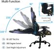 Gaming Chair Office Computer Seating Racing PU Ergonomic Chair Rolling Swivel Adjustable Massage Racer Recliner