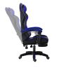 PU gaming chair, swivel recliner with adjustable backrest and seat height, high back gaming chair with footrest, office chair with 360Â° swivel, suita